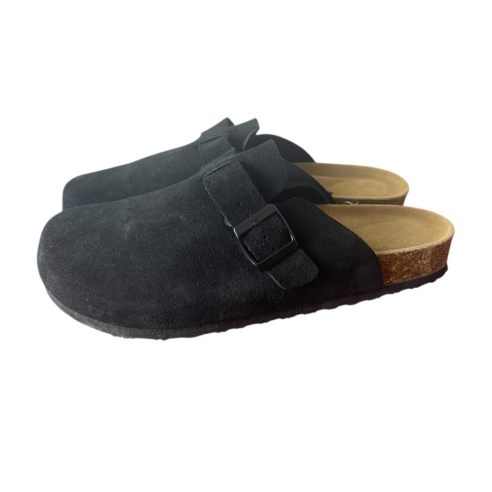 Project Cloud Black Suede Mules Clogs - image 1